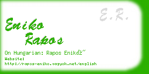 eniko rapos business card